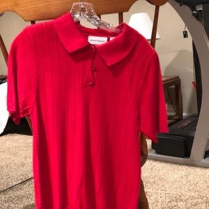 Red Alfred dunner button up 5/$20 sale 🦋